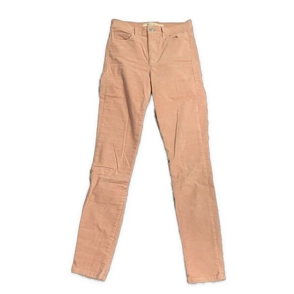 Gap Womens Solid Pink Velvet High Rise Skinny Jeans Denim 24 - Picture 1 of 5
